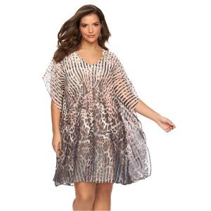 Jennifer Lopez Leopard Print Caftan Dress
